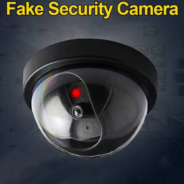 argent Fausse sécurité Fausse caméra de vidéosurveillance étanche IR LED Surveillance  extérieure intérieure