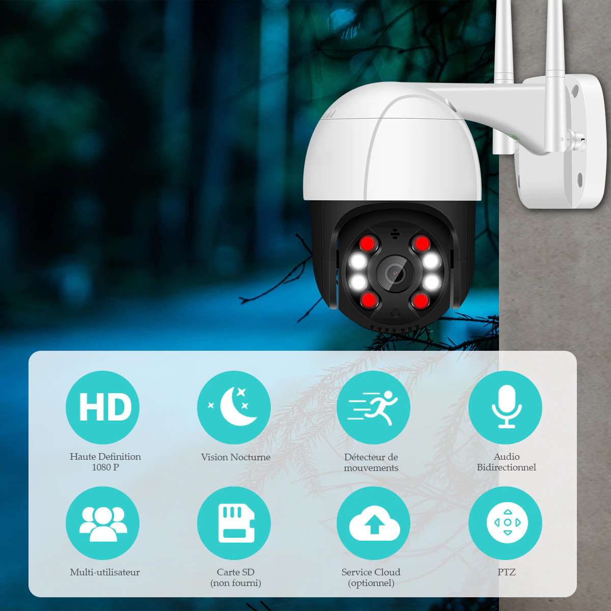 Caméra de surveillance sans fil ip avec vision nocturne : tous les produits  disponibles chez Pearl